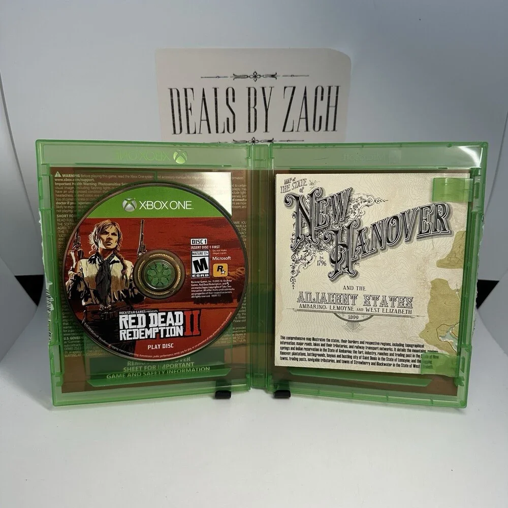 Red Dead Redemption 2 (Microsoft Xbox One, 2018) Tested & Working w/Map Insert!